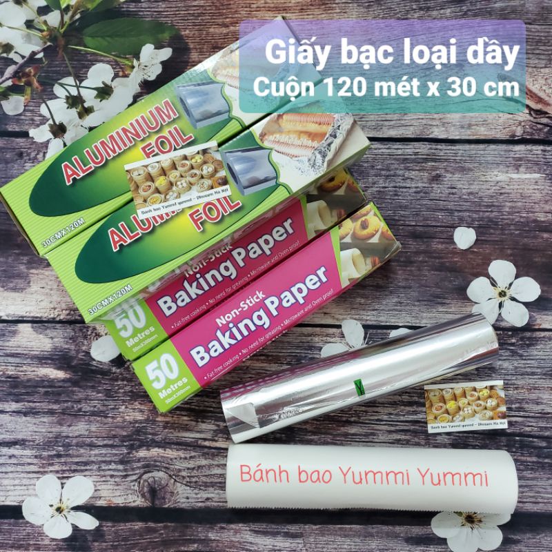 Giấy bạc loại dầy - Cuộn 120 mét x 30 cm ( hàng nội địa chất dầy )