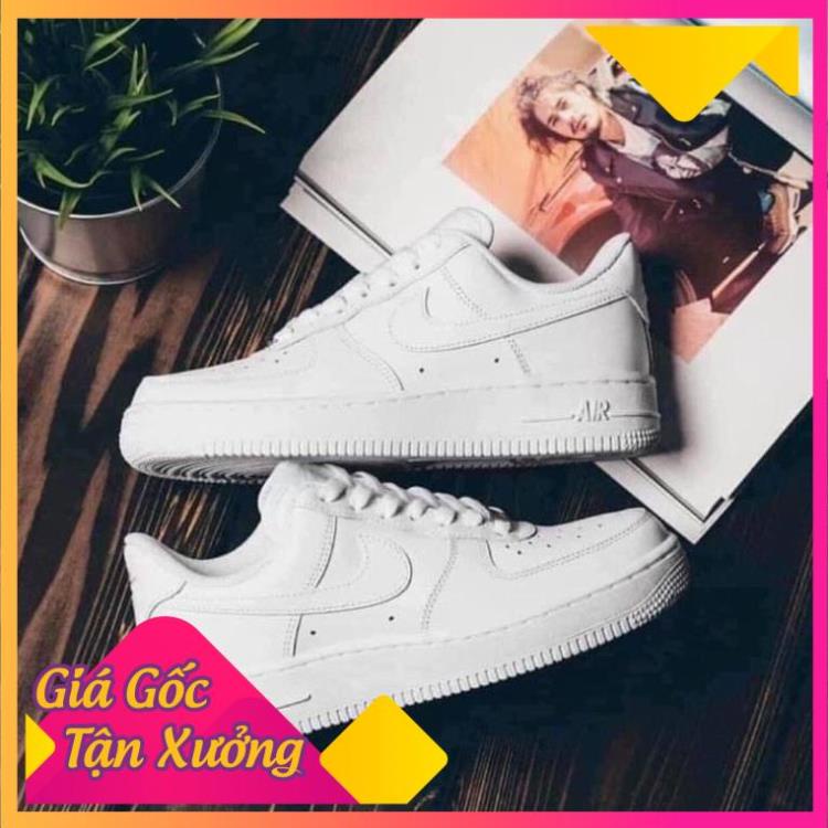 Giày thể thao AF1 trắng full Hot trend nam nữ, Giày sneaker FORCE 1 trắng dùng đi học,tập gym,chạy bộ