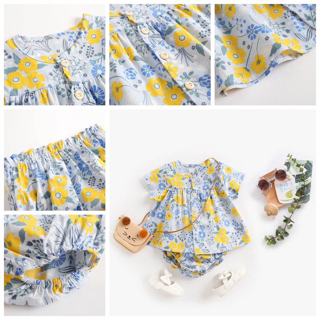 Bộ Đồ Trẻ Em Sanlutoz Bằng Cotton Thiết Kế Xinh Xắn Dành Cho Bé Sơ Sinh