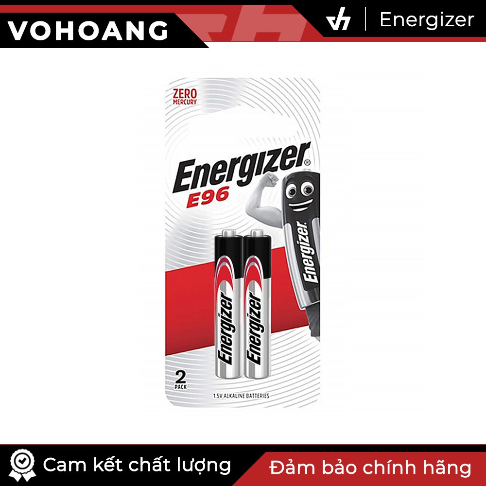 Bộ 2 pin Energizer AAAA E96 1.5V Alkaline (Bạc)