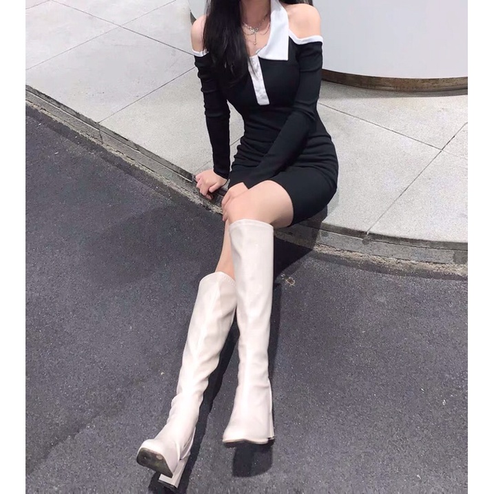 Giày bốt cao cổ da bóng(4 ảnh cuối là ảnh thật) | BigBuy360 - bigbuy360.vn