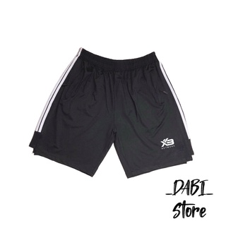 Quần short thể thao nam vải thun lạnh co giãn 4 chiều, thiết kế 3 sọc xẻ gấu ddg003 - dabi