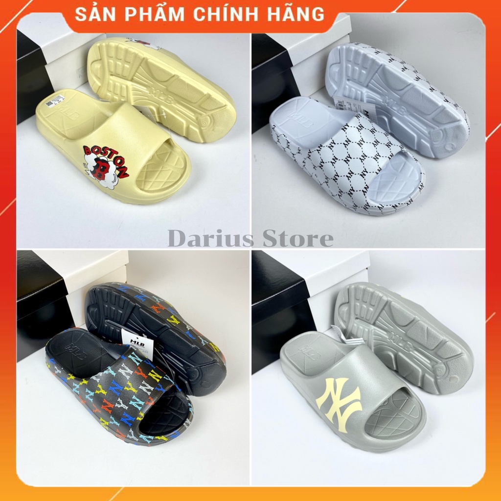 Dép Quai Ngang Nam Nữ Đế Cao MLB SLIDE Bánh Mì Unisex Đúc Nguyên Khối Cao 5cm Nhiều Màu Sắc