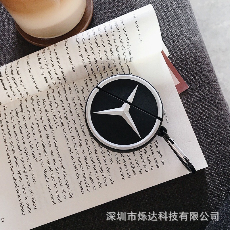 ☘️Tặng kèm móc treo☘️Case Airpod 1 2 3 Pro BMW  Mercedes - Vỏ bao bọc Cover đựng tai nghe không dây Airpods lo go ô tô