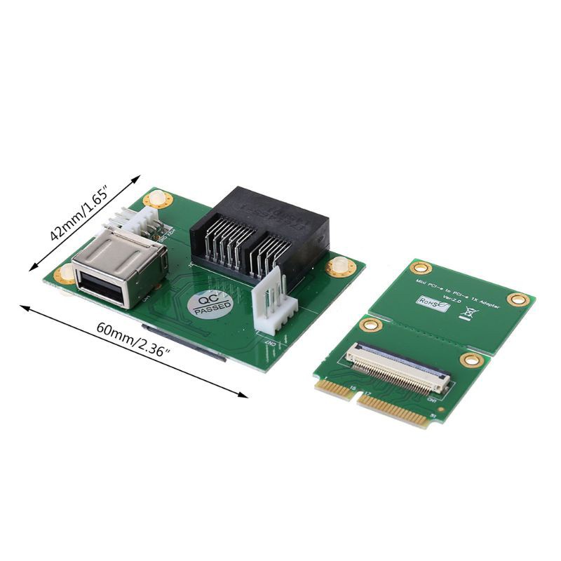 Thẻ Chuyển Đổi Pcie Sang Pci-E Express X1 + Usb Với Cáp Ffc 90 Độ