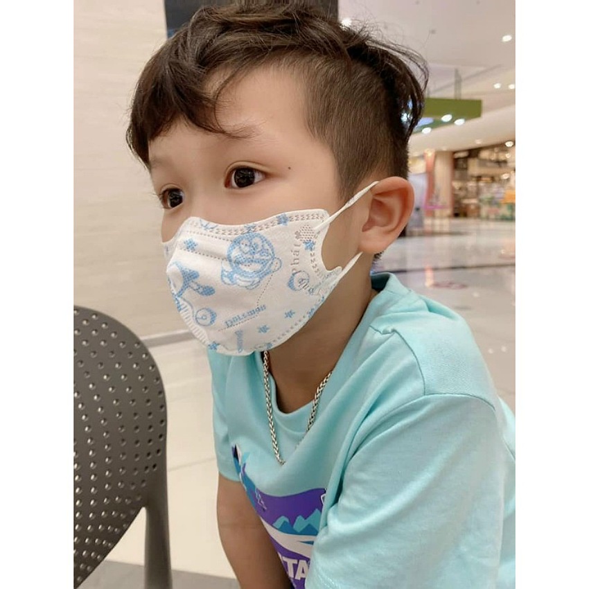 Combo 5 túi 50 cái Khẩu trang trẻ em N99 Mặt Trời Bé Con Thịnh Phát, khẩu trang cho bé 5-12 tuổi, 4 lớp kháng khuẩn 99%