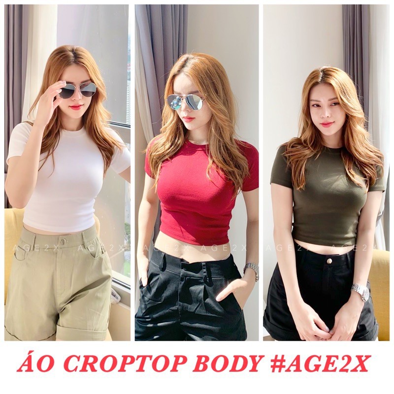 Áo croptop body AGE2X hàng VNXK chất mịn tôn dáng