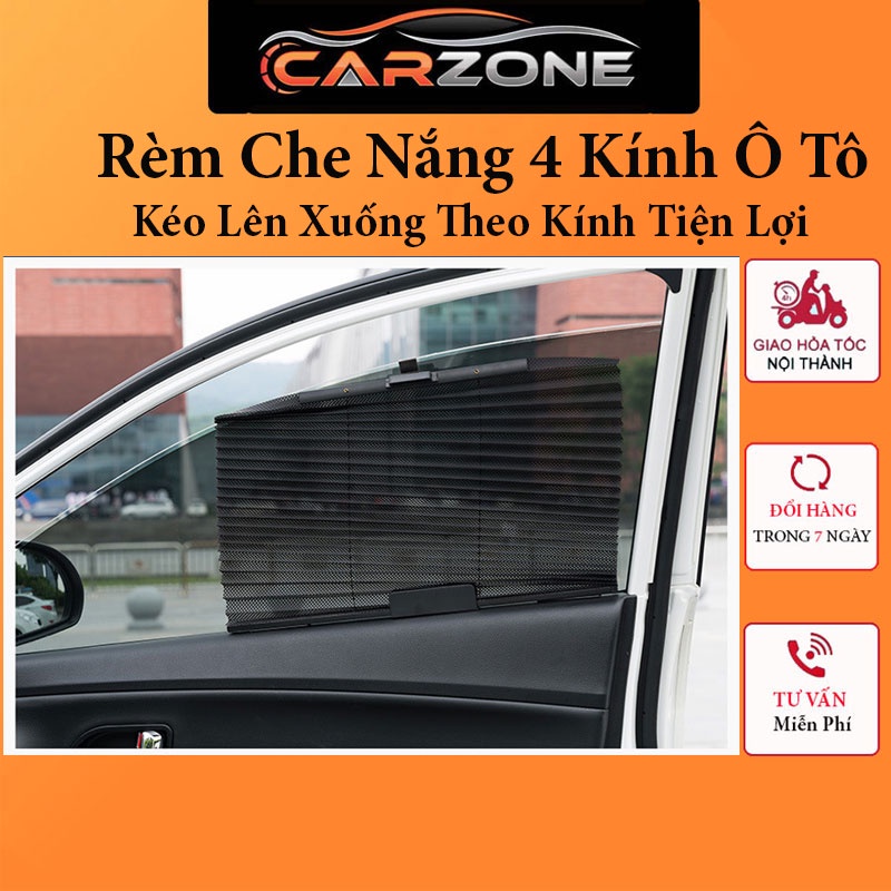 Rèm Che Nắng Ô Tô - Có Thể Cuộn Gọn Kéo Dãn Lên Xuống Tiện Lợi Carzone.Top