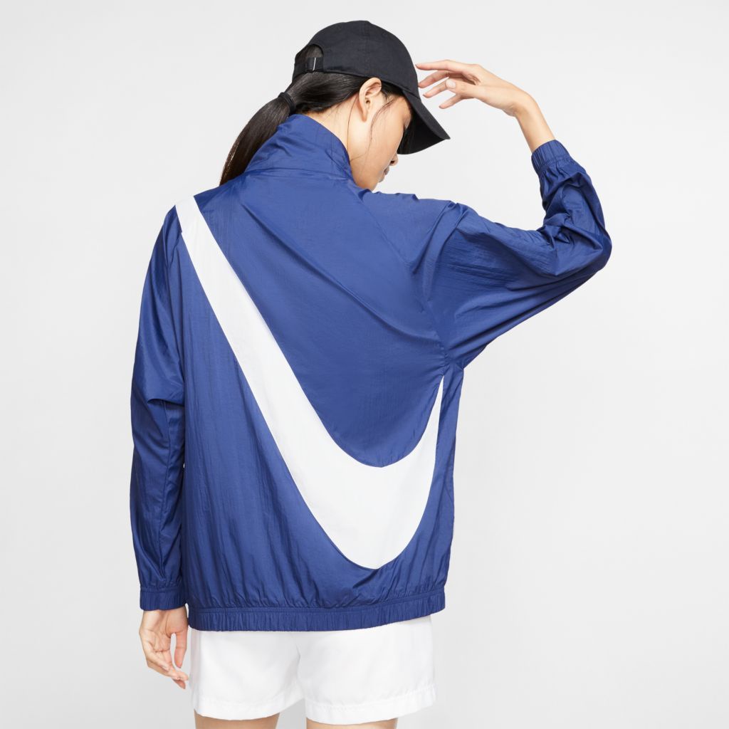 Áo Khoác Thể Thao Nam Nữ Chính Hãng NIKE STAND COLLAR - Màu Xanh Navy