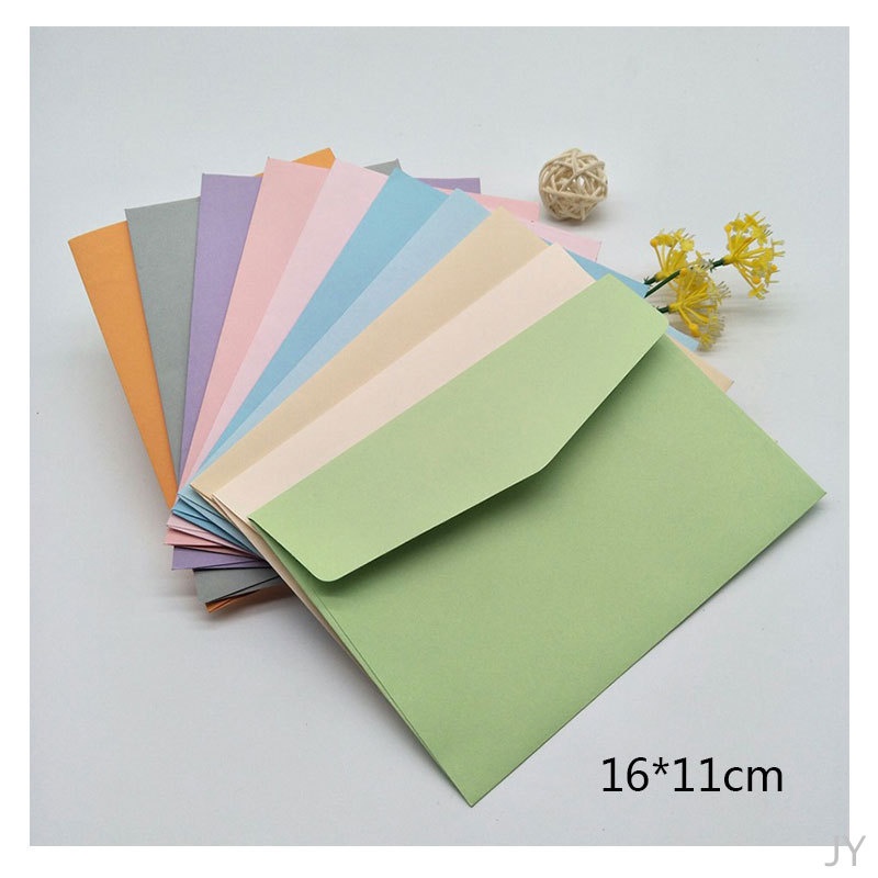 [JY] Thiệp Chúc Mừng Màu Macaron Phong Bì Lễ Hội