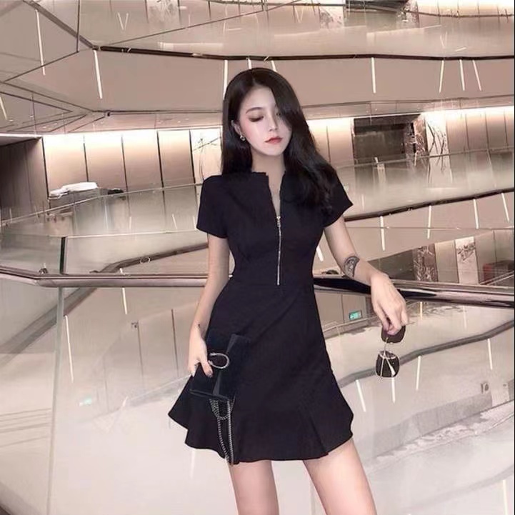 Đầm Perty kiểu ngắn dáng ôm phong cách Hàn Quốc thời trang mùa hè cho nữ