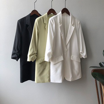 Áo Khoác Blazer Màu Trơn Thoáng Khí Phong Cách Hàn Quốc Thời Trang Mùa Hè  Cho Nữ