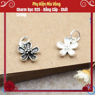 [Phụ Kiện Mix Vòng] Charm bạc 925 Hoa 5 cánh CH182