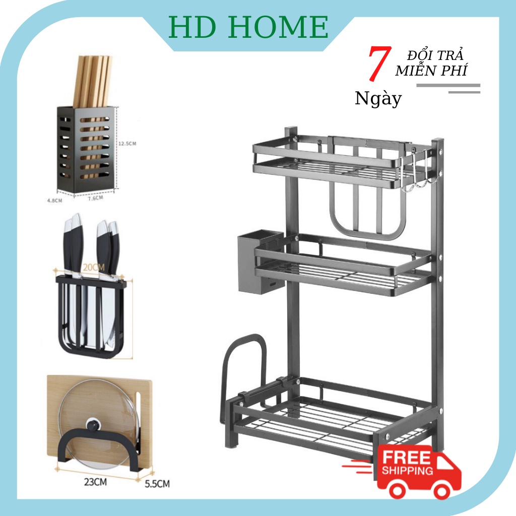kệ gia vị thông minh - Kệ Đựng Gia Vị 2, 3 Tầng Cho Nhà Bếp Siêu Tiện Dụng