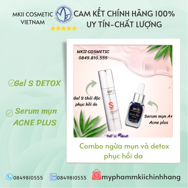 Combo ngừa mụn và detox phục hồi da - MKII COSMETIC