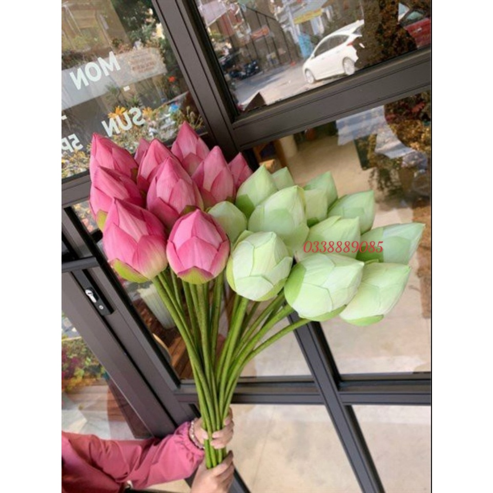 Hoa sen giả BÁCH DIỆP QUAN ÂM bông sen lụa đẹp cao cấp | BigBuy360 - bigbuy360.vn