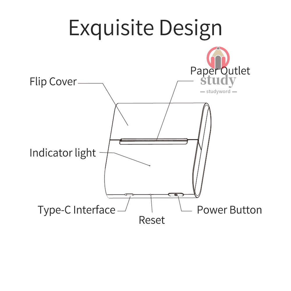 SẴN [Tặng 2 Cuộn Giấy in] Máy In Nhiệt VSON Mini đa năng cực nét ứng dụng công nghệ mới cho Ios/Android | BigBuy360 - bigbuy360.vn