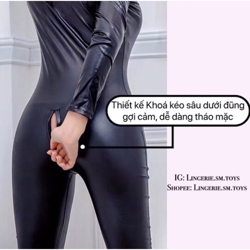 Jumsuit Da Kéo Khóa  - Spy Woman Cosplay Nữ Điệp Viên Gợi Cảm • LL8062