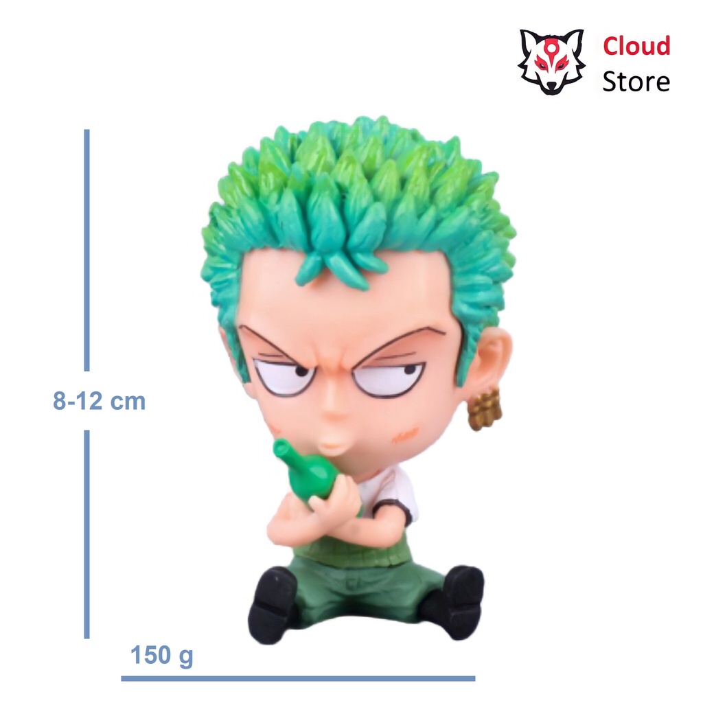 Mô hình One Piece chibi Luffy Zoro Sanji Ace Sabo Robin Choper cao 8-12cm, mô hình anime đảo hải tặc, figure one piece