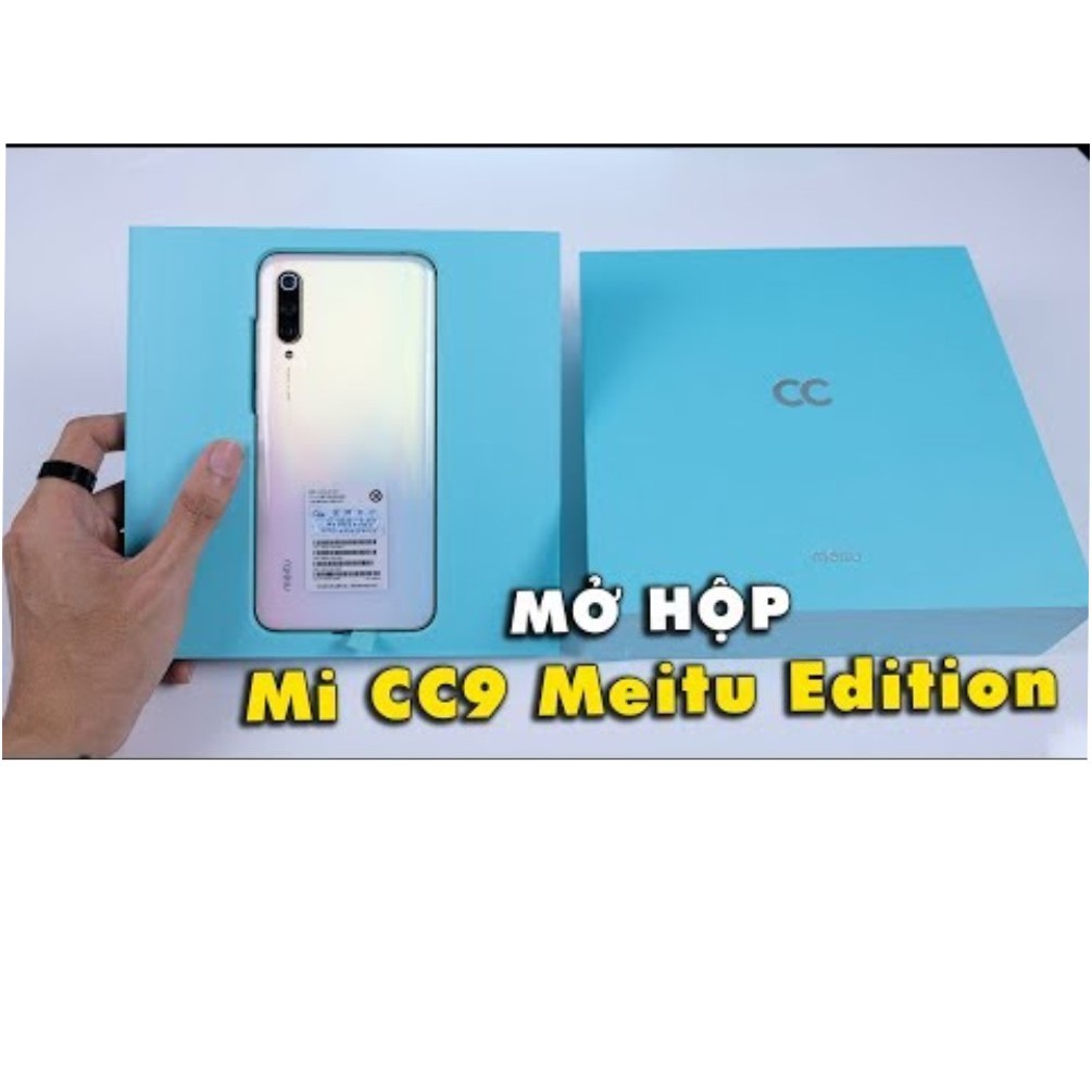 Điện thoại Xiaomi Mi CC9 Meitu 256GB 8GB + Cường lực + Ốp lưng - Hàng nhập khẩu ( Trắng )