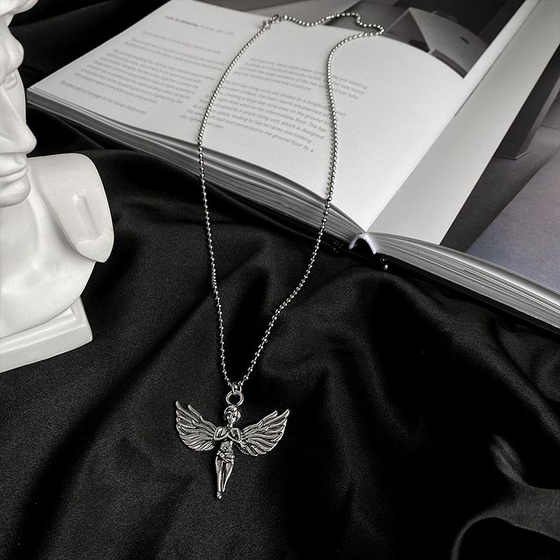 Vòng cổ mặt thiên thần phong cách hip hop Hàn Quốc