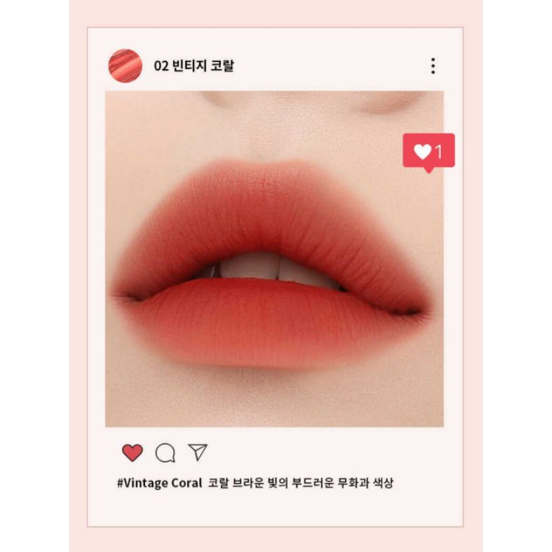 [Kèm Bill]Son Kem Lì EGLIPS VELVET FIT TINT - LIVELY LIP MATTE