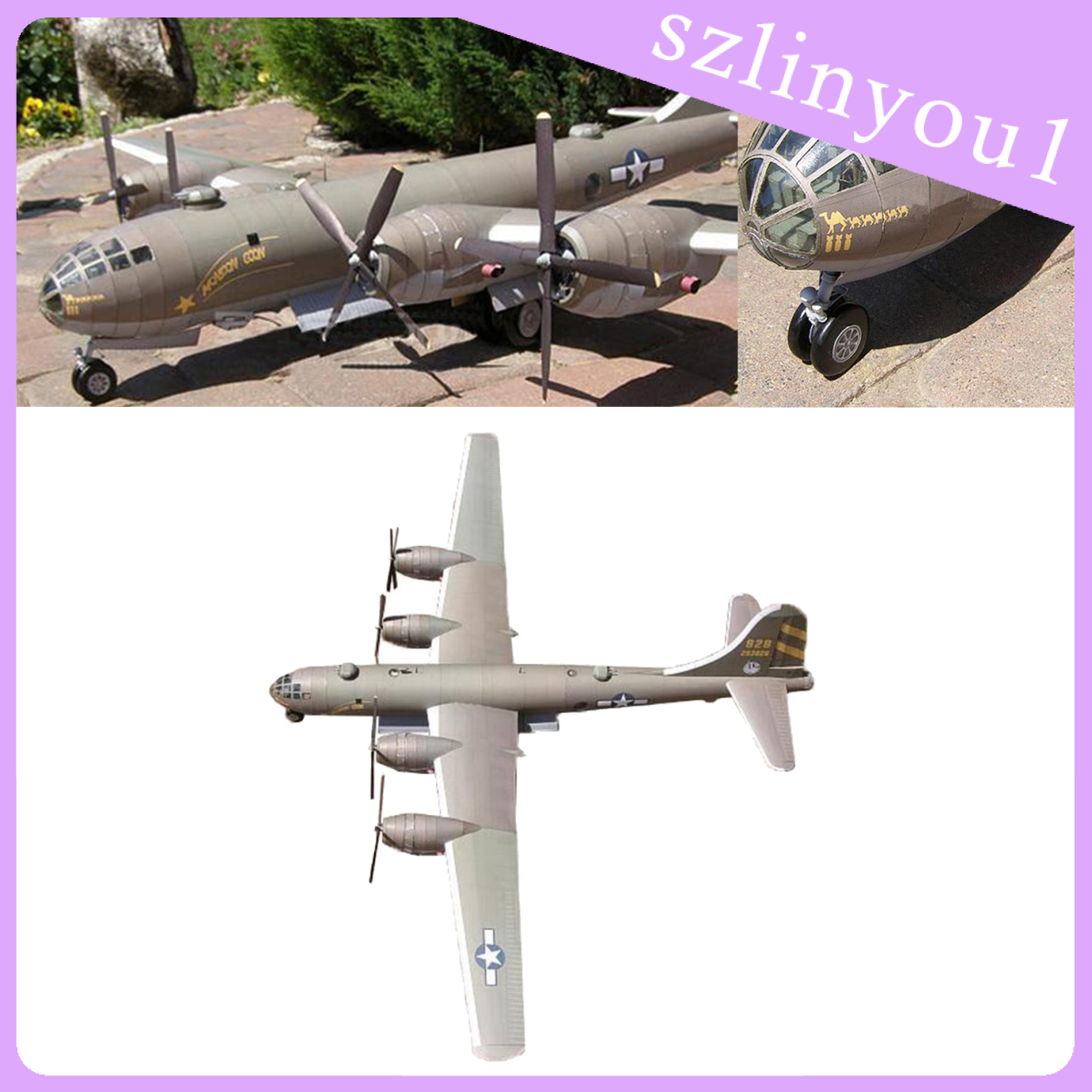 Bộ Đồ Chơi Mô Hình Máy Bay Giấy 3d B-29 Tỷ Lệ 1: 48