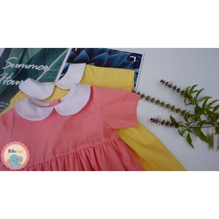 Đầm babydoll linen cổ Peter Pan