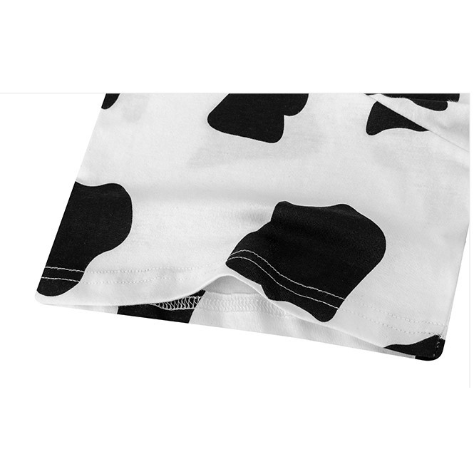Áo thun tay lỡ Unisex Shynstores - áo phông nam nữ form rộng hình bò sữa freeship