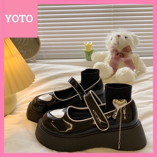 Giày lolita nữ độn đế cao,Giày da ulzzang nữ phong cách Hàn Quốc LT25