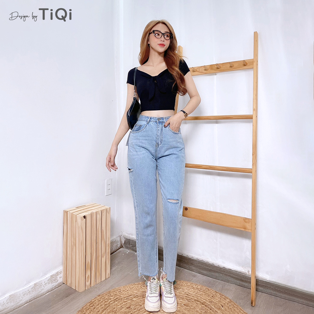 Quần baggy jeans rách hông TiQi Jeans B1-148