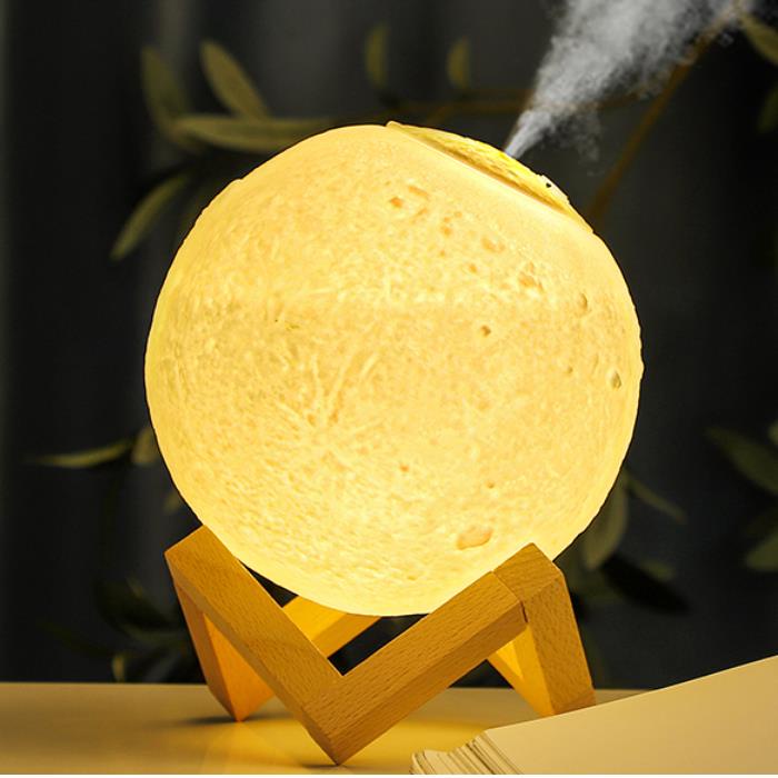 Máy Xông tinh dầu mặt trăng 880ml , Máy Phun Sương Mặt Trăng tỏa hương thơm, khử mùi , tạo ẩm chống khô da