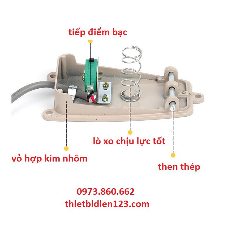 Công tắc đạp chân vỏ nhôm - công tắc đạp chân loại tốt -TBĐ