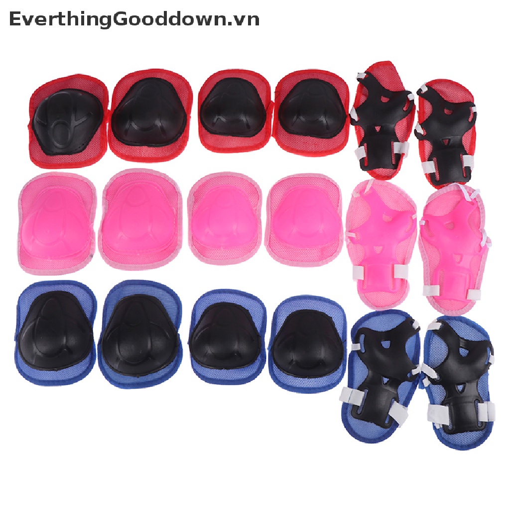 Everthinggooddown Set 6 Miếng Đệm Bảo Vệ Đầu Gối / Khuỷu Tay / Đầu Gối / Cổ Tay / Đầu Gối