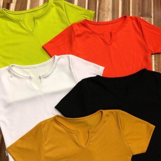 Áo cổ V croptop