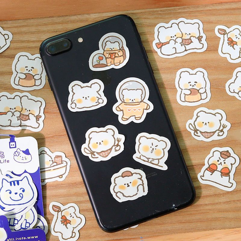 Bộ Sticker Dán Trang Trí Hộp Quà Hình Hành Tinh Hoạt Hình Nhiều Màu