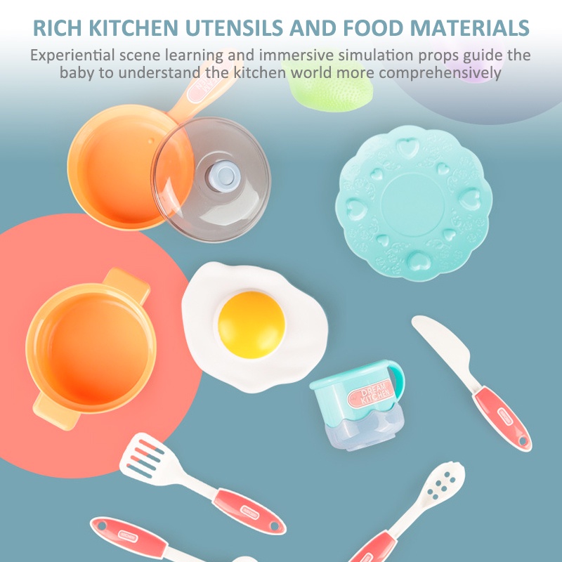 Bộ đồ chơi nhà bếp mô phỏng ZHAN QI TOYS đồ dùng nấu ăn