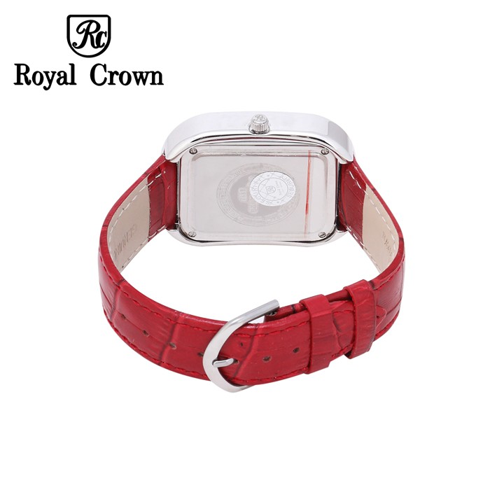 Đồng Hồ Nữ Chính Hãng Royal Crown 3771 Dây Da Đỏ