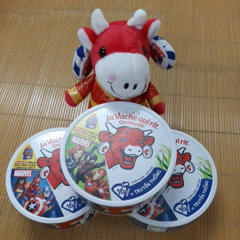 Phomai con bò cười vị truyền thống 16 Miếng (mẫu mới tinh phiên bản siêu anh hùng date tháng 02/2022)