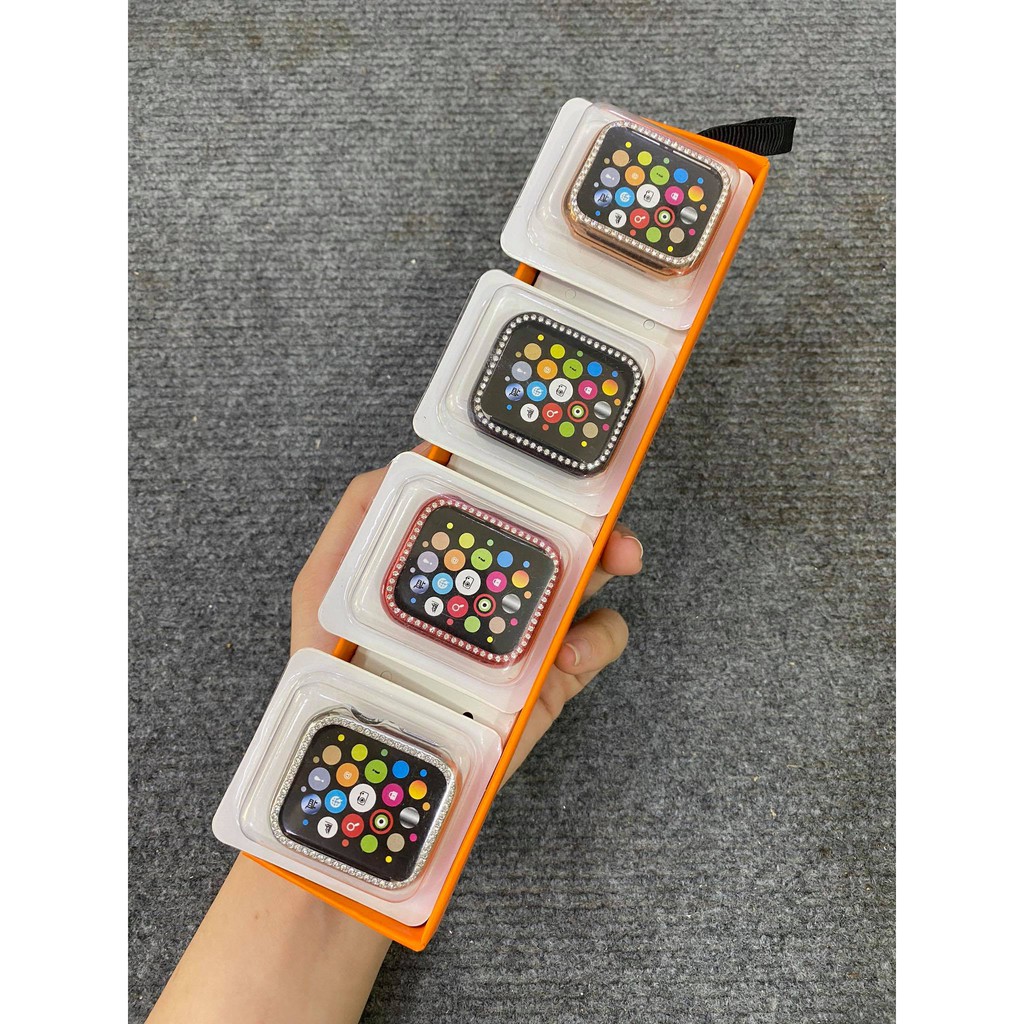 ỐP VIỀN ĐÍNH HỘT ĐÁ LẤP LÁNH DÀNH CHO APPLE WATCH 1/2/3/4/5