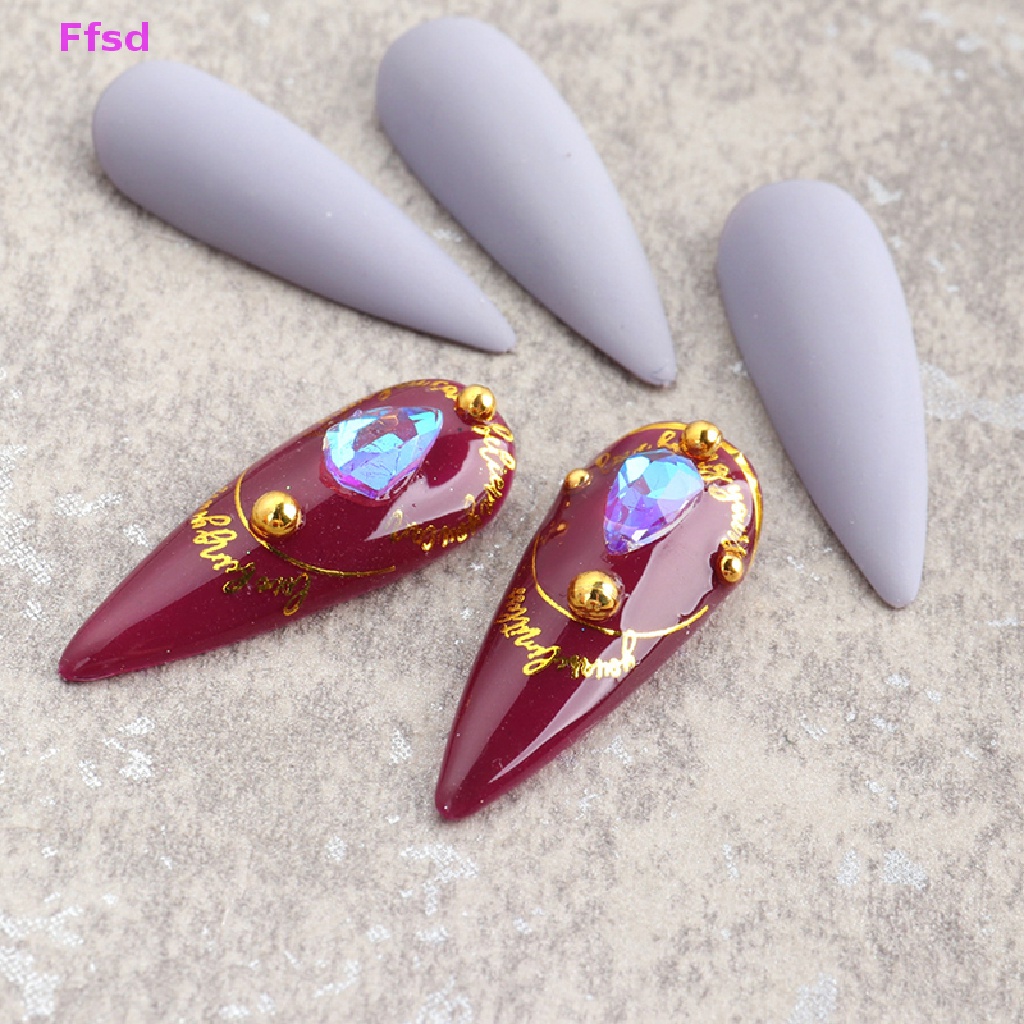 Miếng Dán Trang Trí Móng Tay 3D DIY Hình Chữ Cái Màu Vàng Hồng