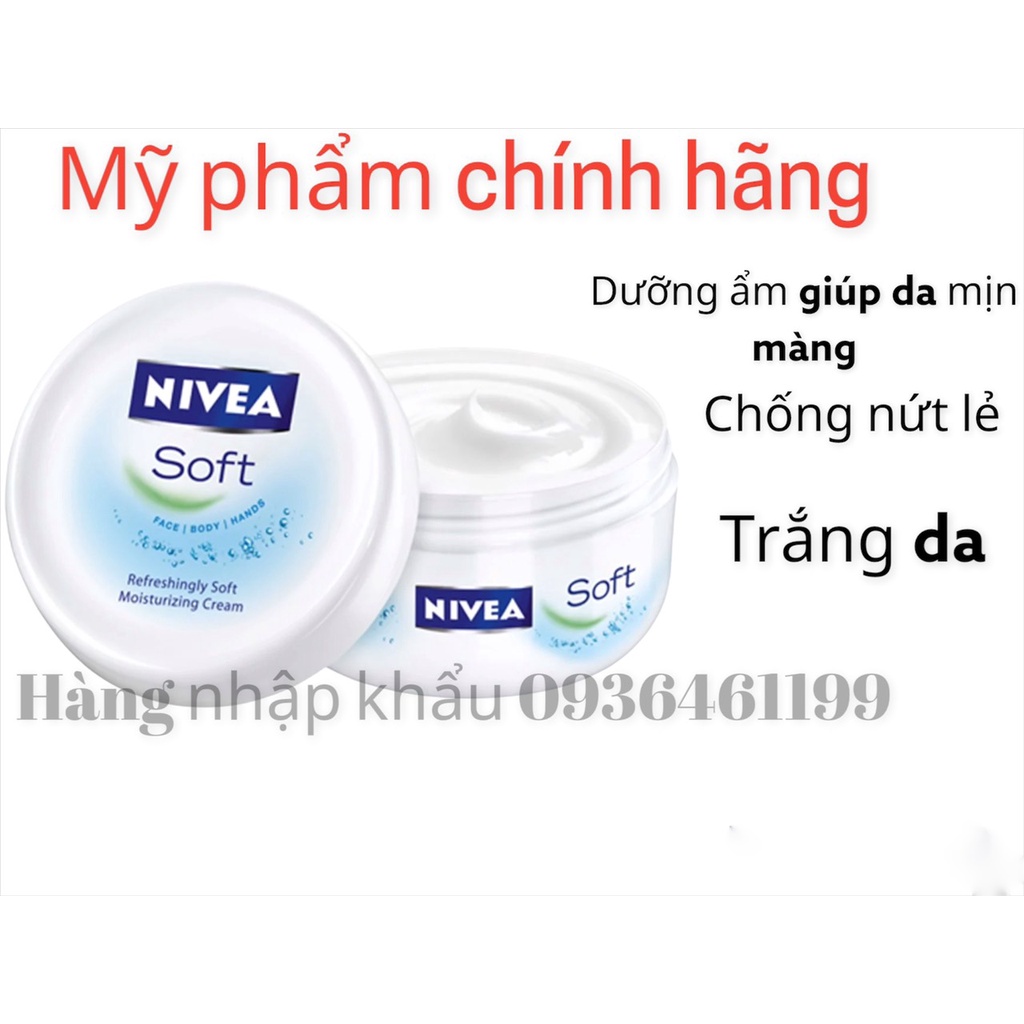 Kem dưỡng ẩm chuyên sâu Nivea Soft của Đức 200ml