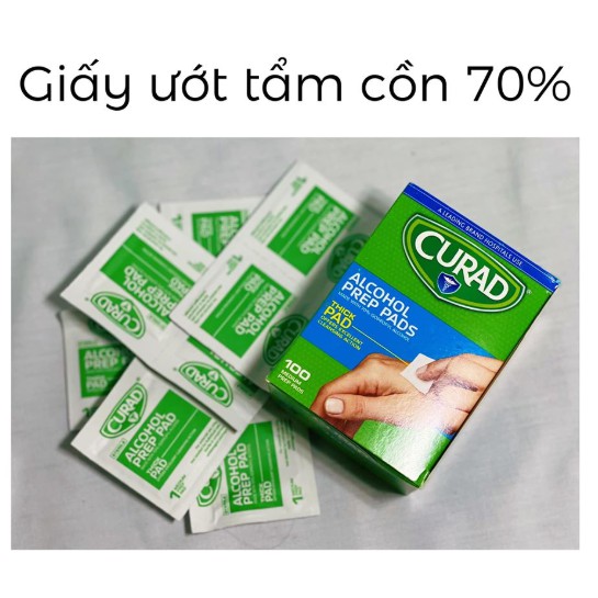 Giấy ướt tẩm cồn 70% Curad