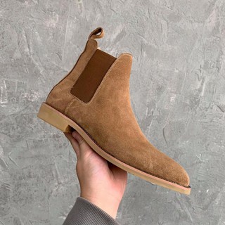 Giày Chelsea Boots nam SN02 cao cổ da lộn thời trang