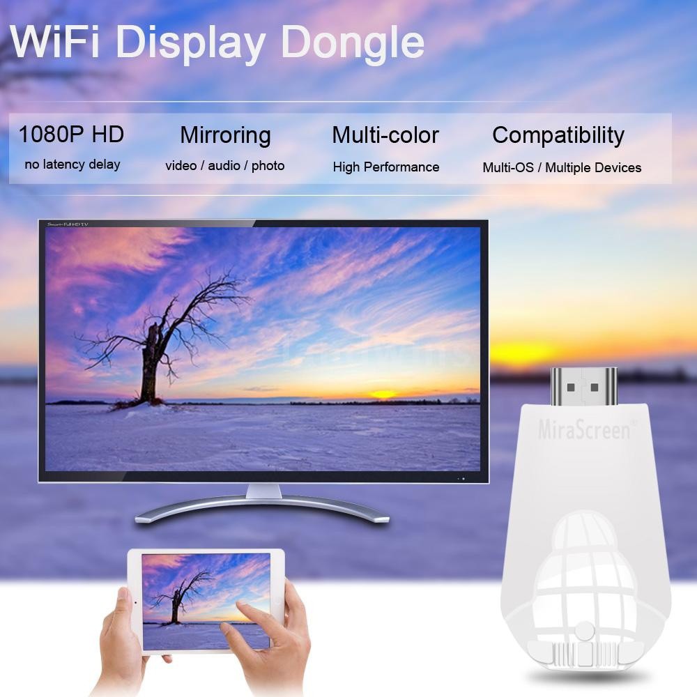 Thiết bị thu phát màn hình không dây cho TV bằng wifi chất lượng 1080P