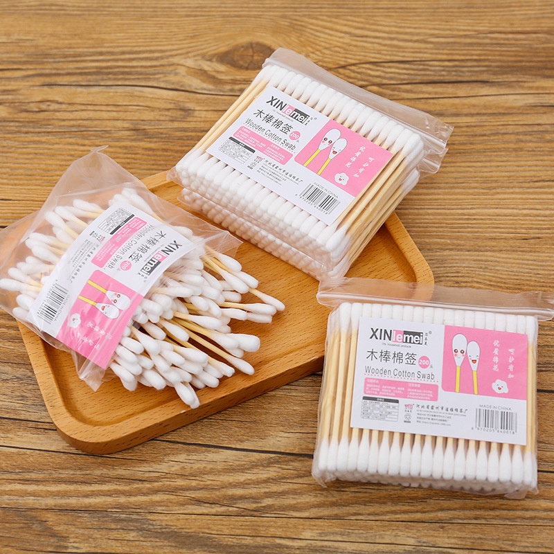 Set 100 tăm bông hai đầu dùng một lần chăm sóc sức khỏe tiện dụng
