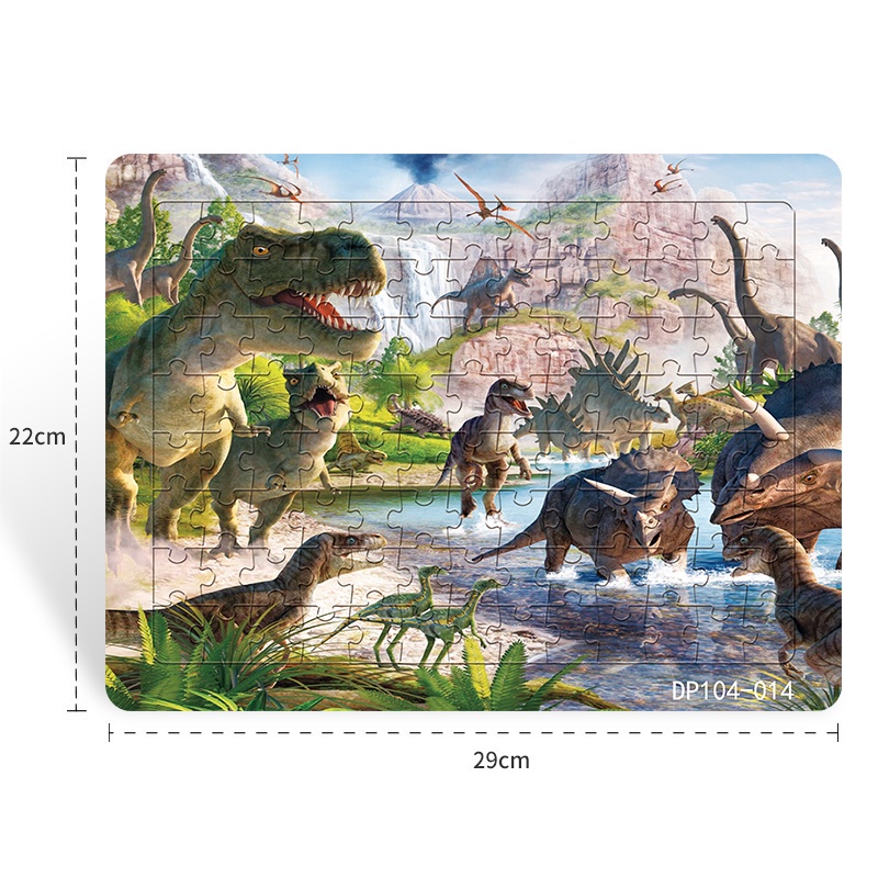 Bộ Đồ Chơi Xếp Hình Khủng Long Kỷ Jura 3 + 104 Mảnh Giáo Dục Sớm Cho Bé