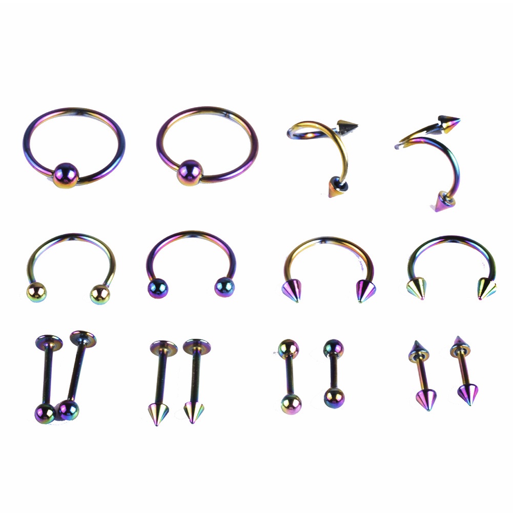 Set 16 Khuyên Xỏ Cơ Thể Cá Tính