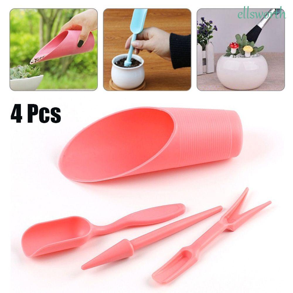 1 bộ 4 dụng cụ trồng cây cảnh/cây mọng nước nhiều màu sắc DIY