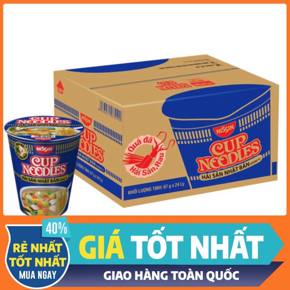 [HCM] Thùng 24 Ly Mì Cup Noodles Nissin 67g/ly đến 74g/ly nhập khẩu Thái Lan - Giảm Giá Mùa Dịch